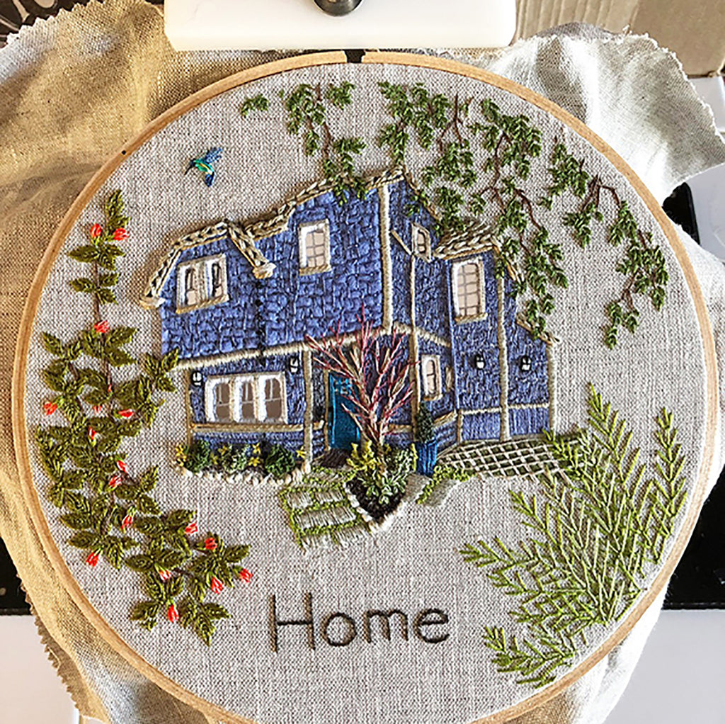 Hand-Stitched House: a guide to designing and embroidering a portrait of your home