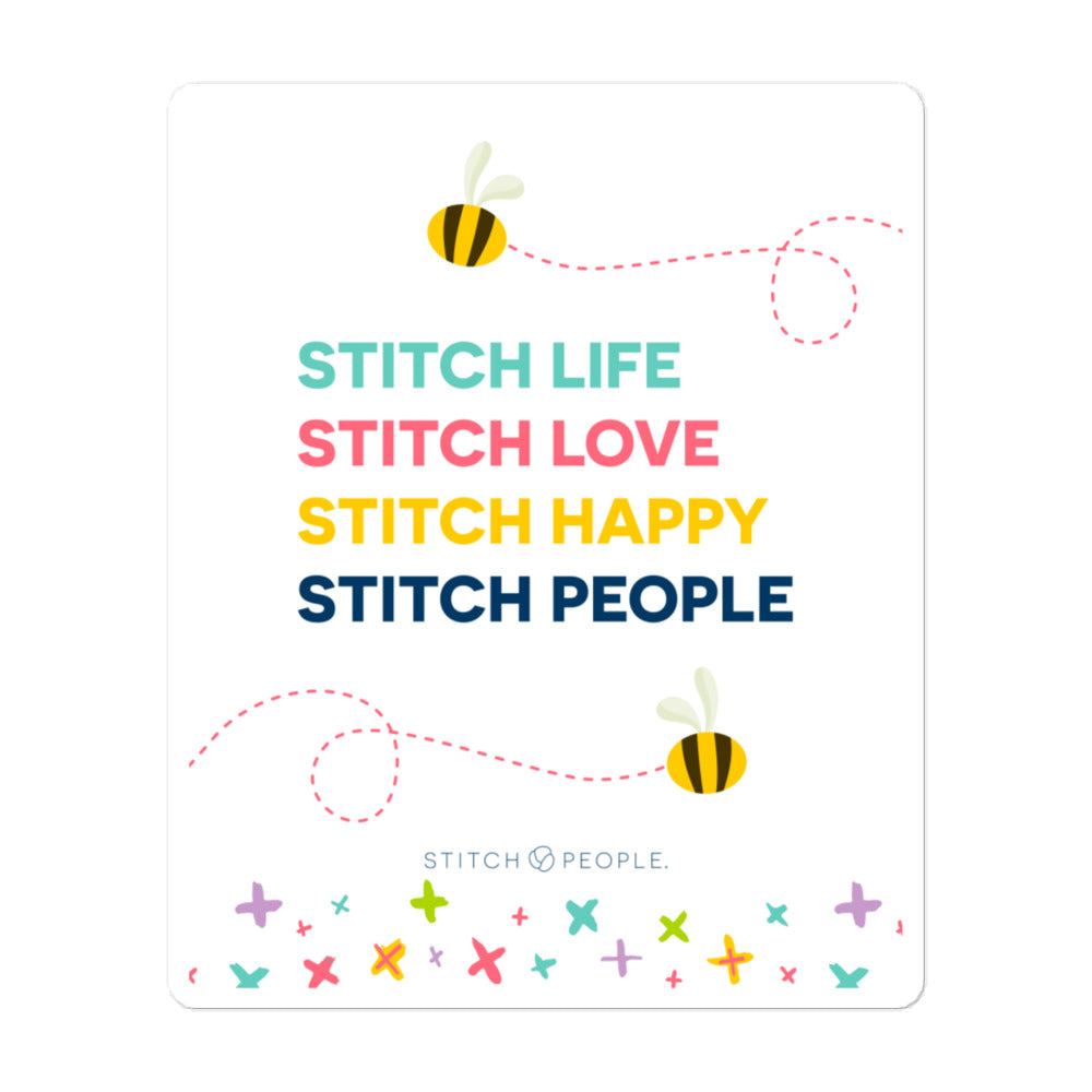 Spring Fling - Stitch: Life Love Happy People - Sitcker